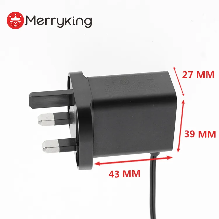 100-240VAC 5V 1A DC 2468 24AWG 1.5m Power Adapter with CE CB Certifications