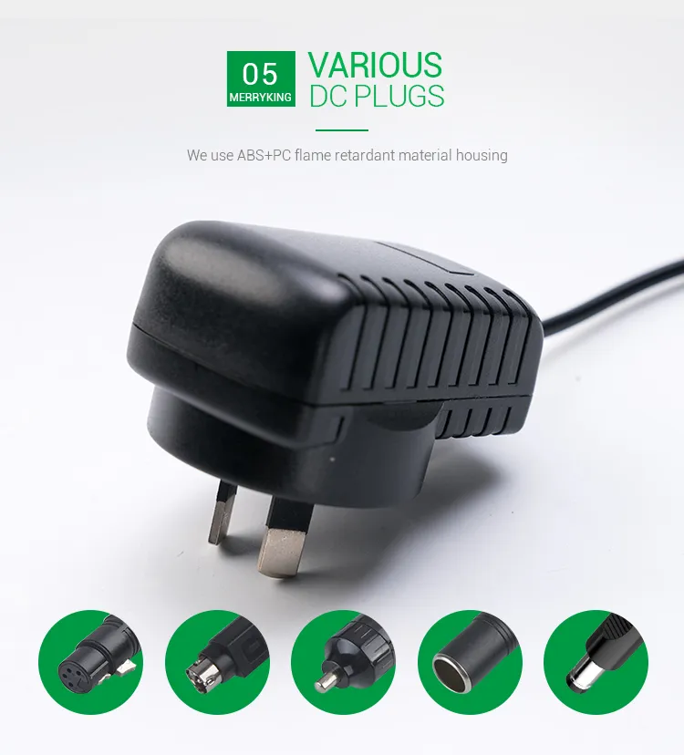 12V 1A 2A 3A Power Supply OEM Factory 12W AC DC Power Adapter with SAA C-Tick Ce Approval