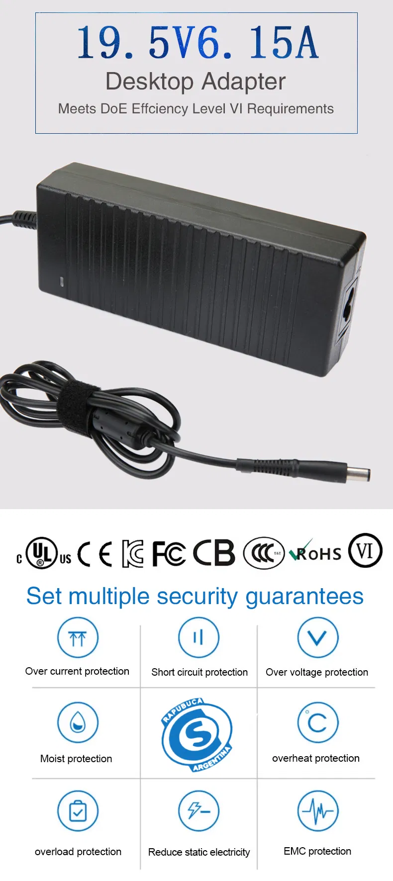 19.5V 6.15A 120W Laptop AC Adapter Forhp Hstnn-Da25 Hstnn-Ca25 Envy15 Thin 120W Slim Power Supply