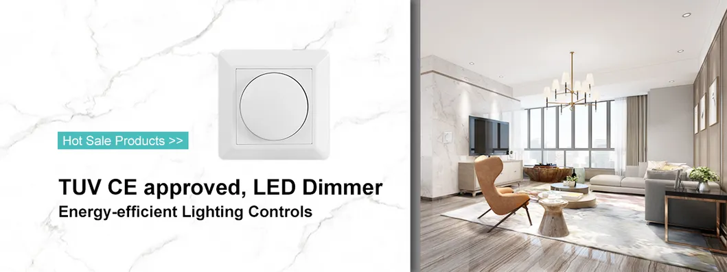 220V Intelligent Rotary Knob LED Light Wall Dimmer Switch