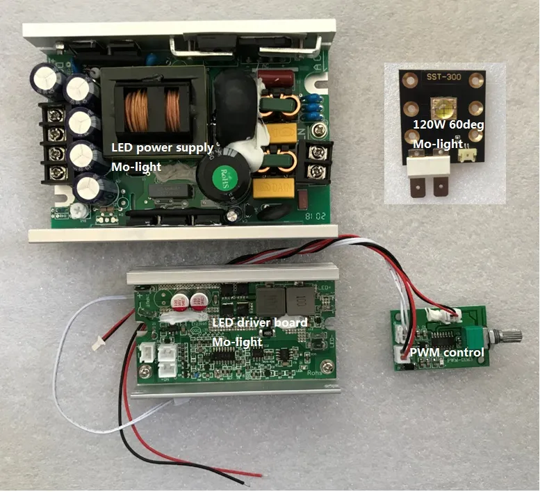220V LED Power Supply 12V LED Driver PWM Control Sst-300 LED Diode 120W 60degree for Medical/Stage/Industrial Application