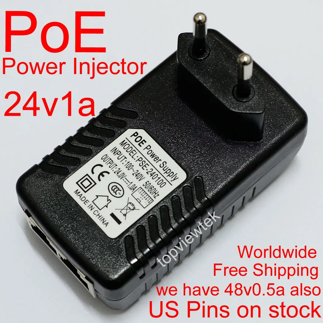 24W Poe Power Adapter 12V, 24V, 48V