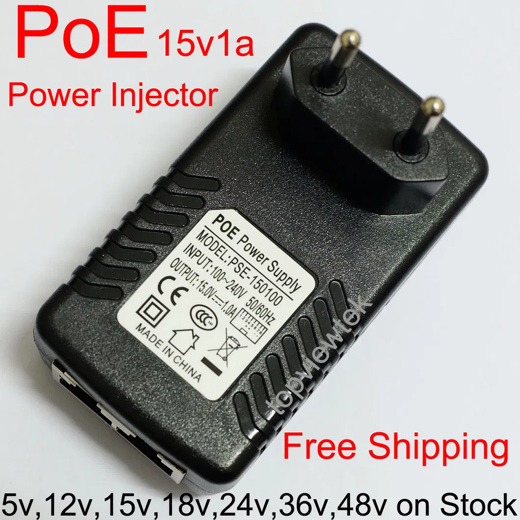 24W Poe Power Adapter 12V, 24V, 48V