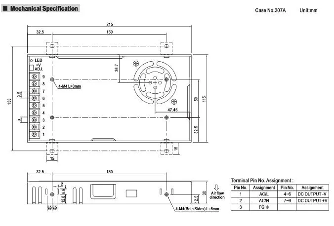 350W Single Output Switching Power Supply Lrs-350 Series