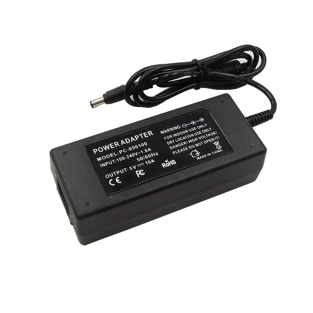 AC DC Switch Power Adapter 5V 10A with ETL CE FCC RoHS CB PSE C-tick