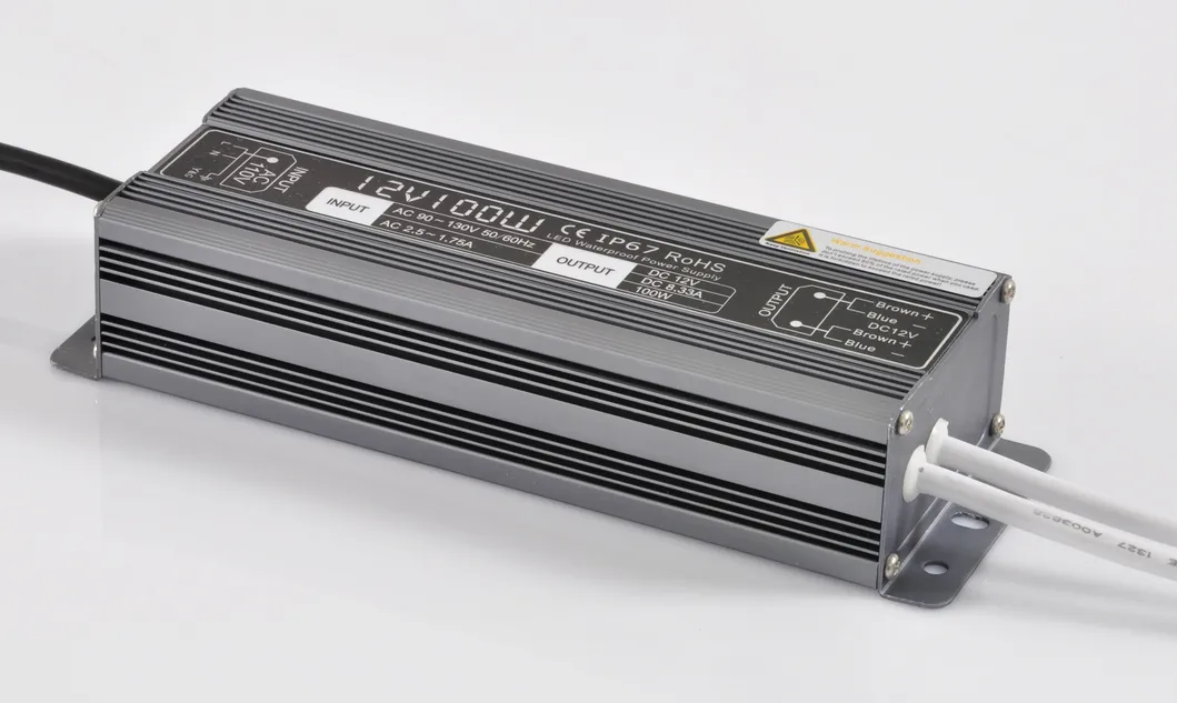 AC to DC12V 30W 60W 100W 200W 300W IP67 Outdoor Waterproof LED Switching Power Supply with Ce RoHS