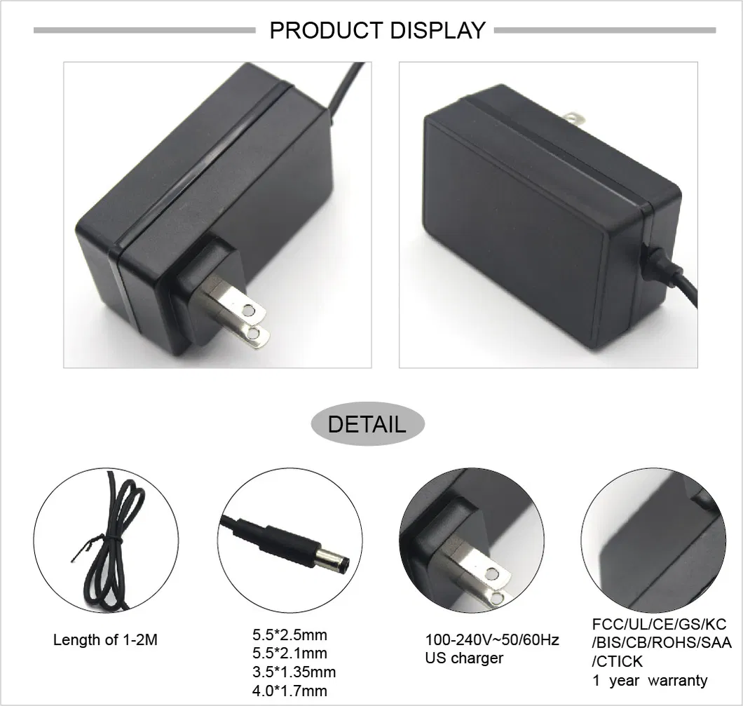Approved 12V 2A 24W Power Supply Plug Power Adapters Laptop Multifunction Charger AC DC Adapter with Ukca CE ERP RoHS 3c UL FCC Kc Bis PSE SAA