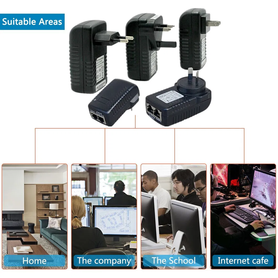 EU Us UK Au Plug Power Supply 24V 1A 24W Poe Adaptor Power Supply