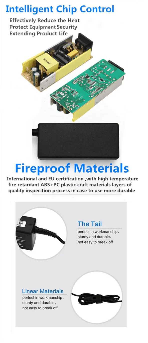 Factory Price 24W 36W AC DC Adapter 3V 5V 9V 12V 15V 24V 36V 48V 0.5A 1A 1.2A 1.5A 2A 2.5A 3A 4A 5A AC/DC Power Supply Power Charger