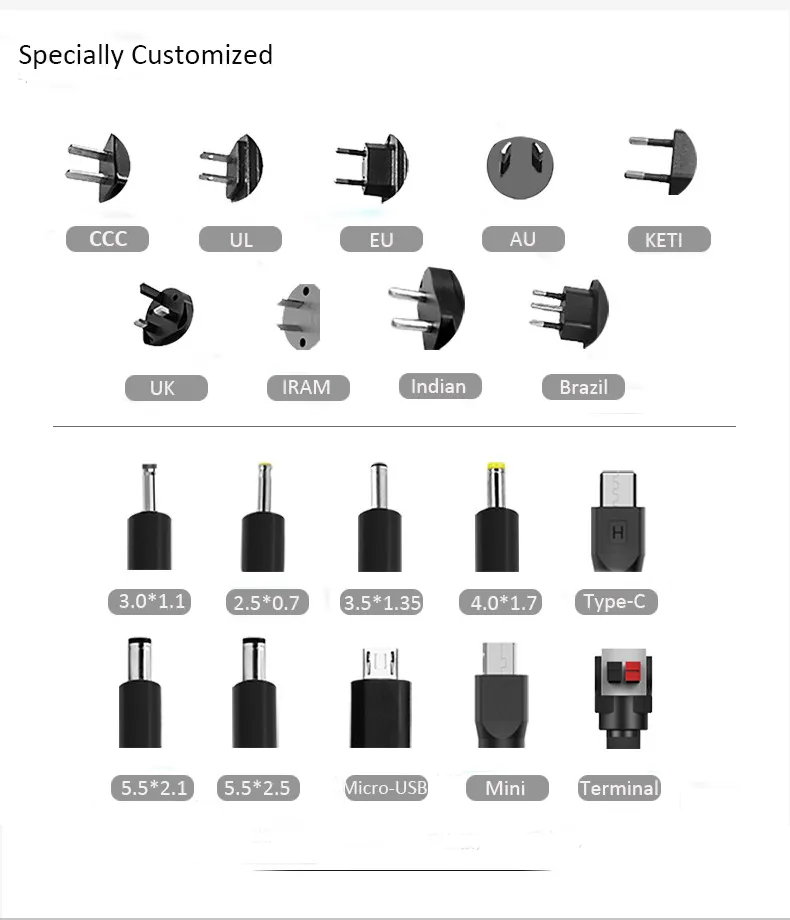 Free Sample 12V 2A 24W AC Adapter/ Switching Power Supply/Travel Charger with CCC, UL Certificates