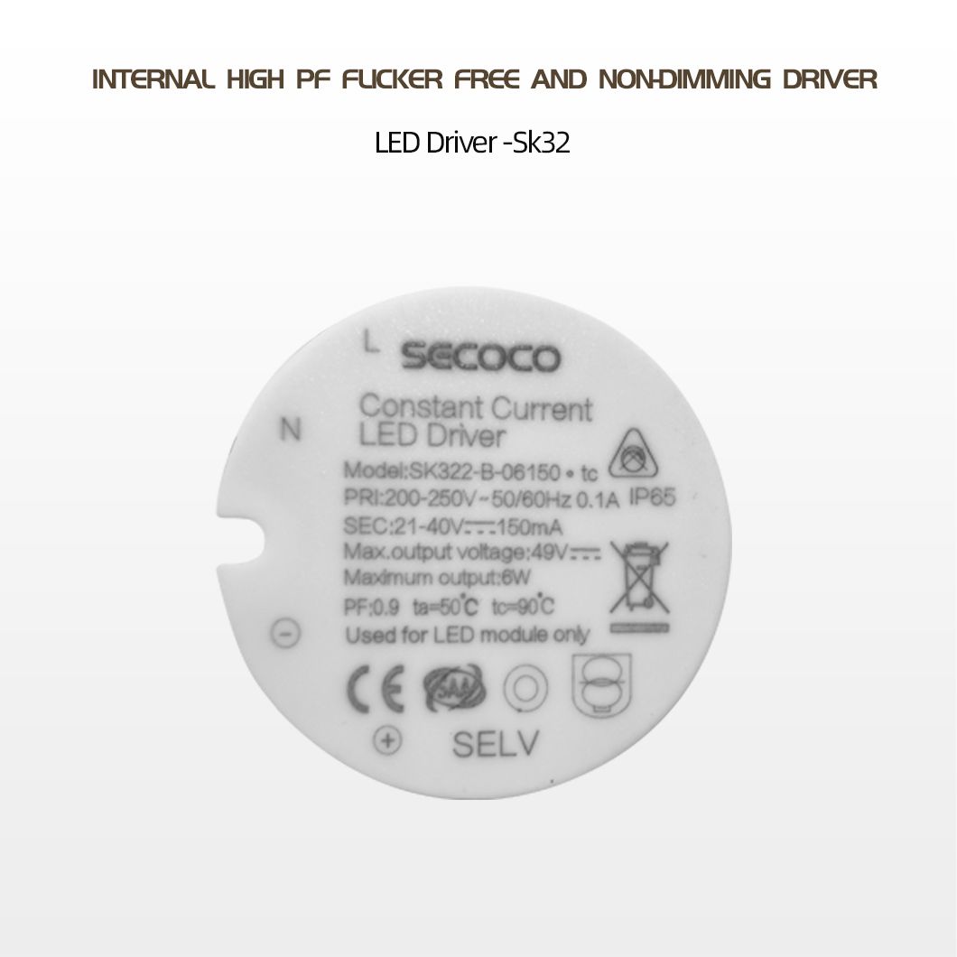Internal High PF Flicker Free and Non-Dimming LED Driver Sk322 with CE RoHS Selv TUV SAA