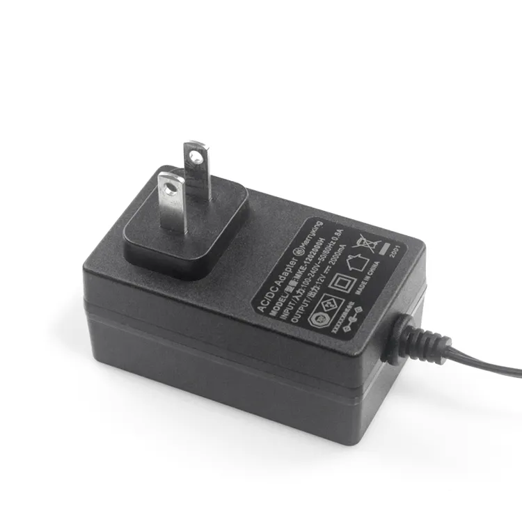 Kc CE FCC PSE UL 12V 2A 24W Power Supply AC DC Japan Plug Universal Charger Wallmount Power Adapter with DC Cable