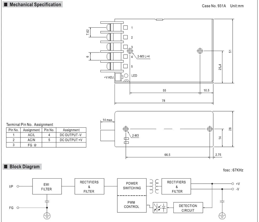 Mean Well 15W Open Frame Power Supply (NES-15)
