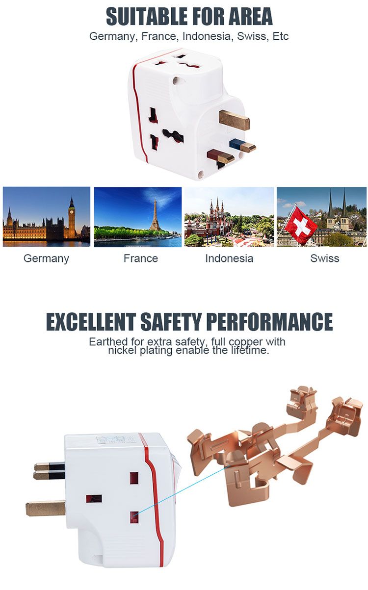 Mobile Phone OEM, ODM 1PC/Blister Card, 120 PCS/CTN CE Approval Adaptor Plug