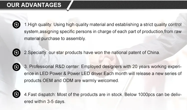 ODM OEM Heat Dissipation 15A LED Driver Auto Recovery Switching Power Supply for LED Light