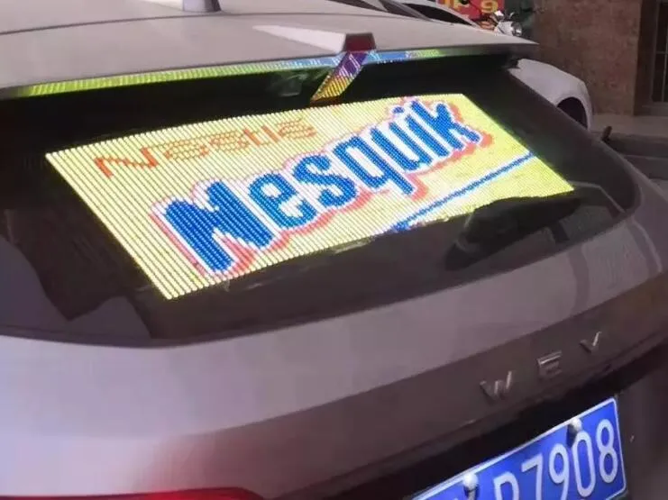 Outdoor Indoor LED Car Sign Compact Display for Advertisement