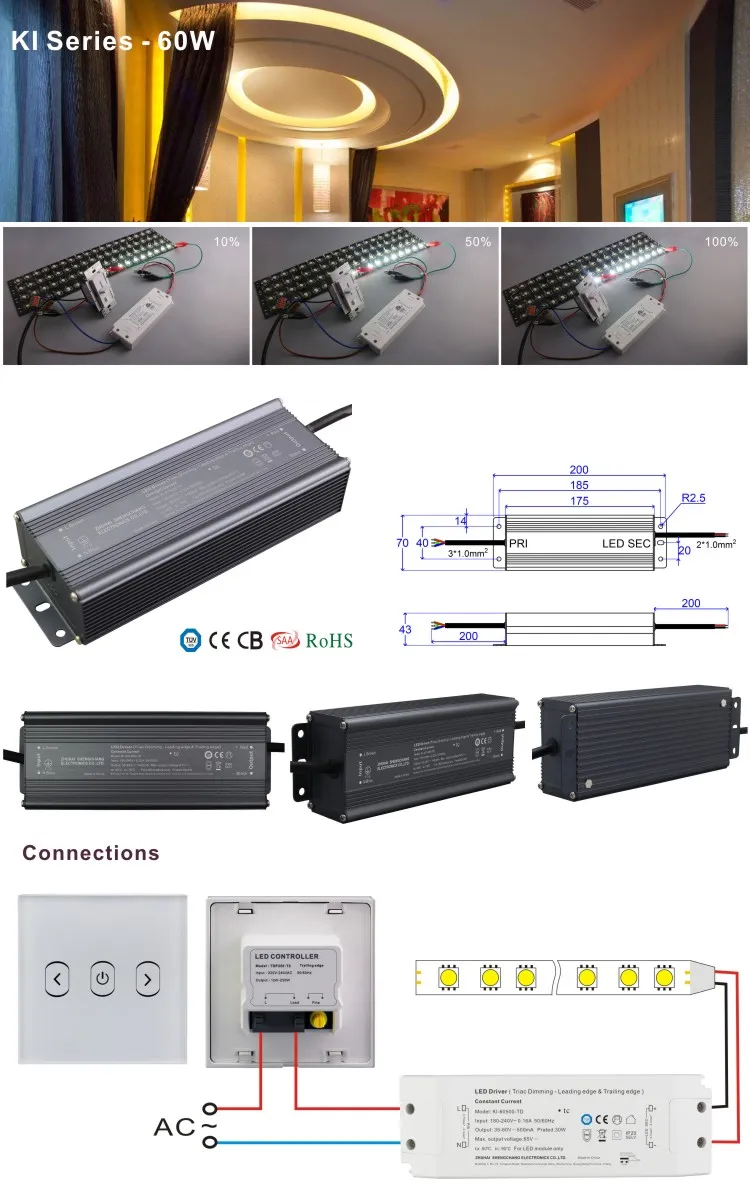 Sc Ki-70900-Td LED Driver IP66 60W 900mA