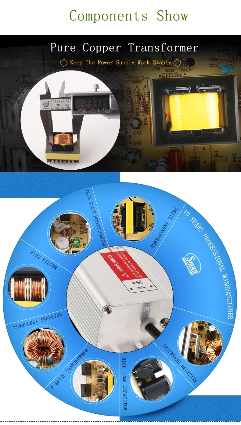 Smun 100W 48V Outdoor Waterproof LED Driver for LED Strip