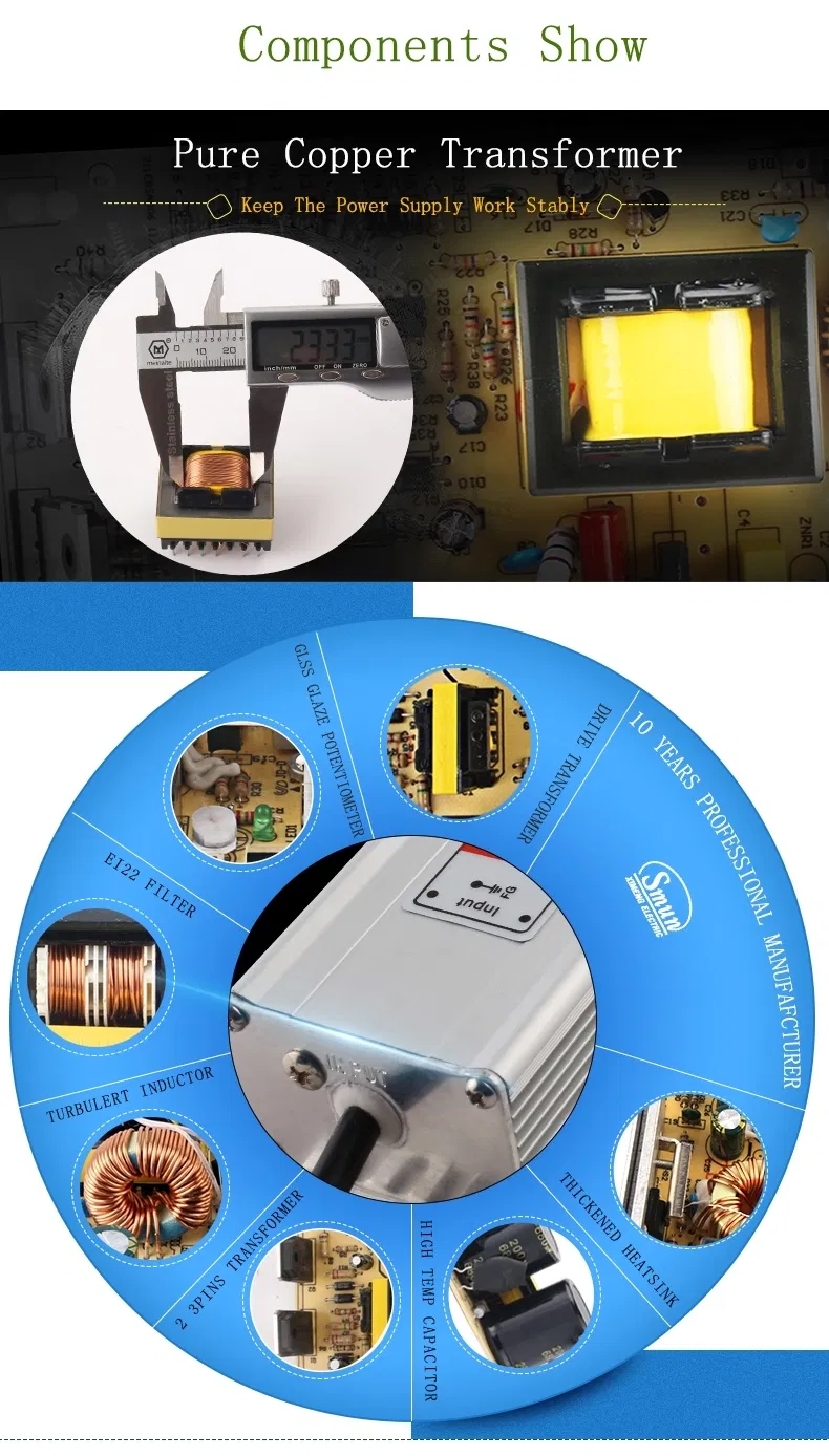 Smun 60W 15V 4A Outdoor Constant Voltage LED Driver Power Supply