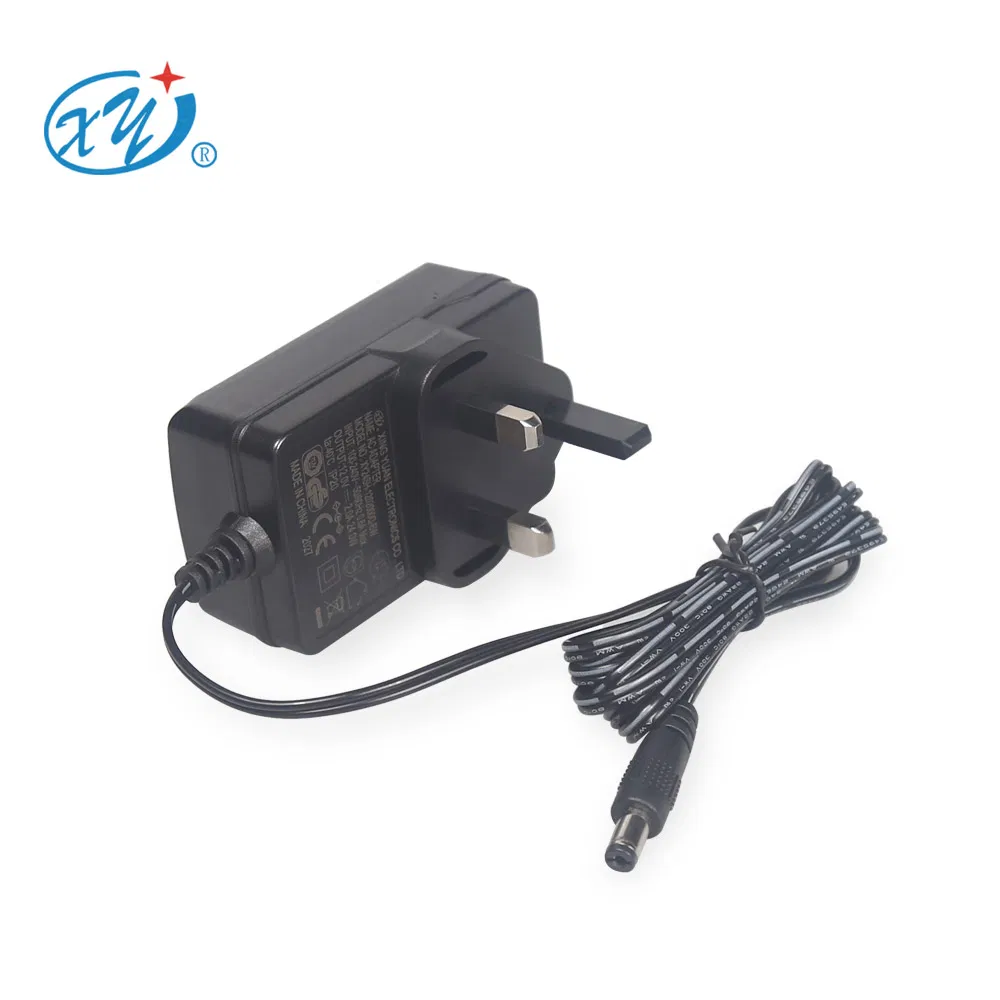UK Plug Adapter 100-240VAC 12V 2A 24W Power Supply Xy24sh-120200vq-Bw
