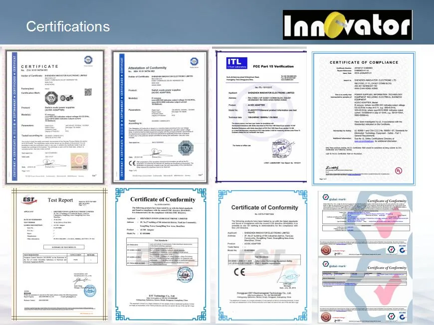 UL FCC Ce GS Certification Power Supply DC12V 24W Power Adapter