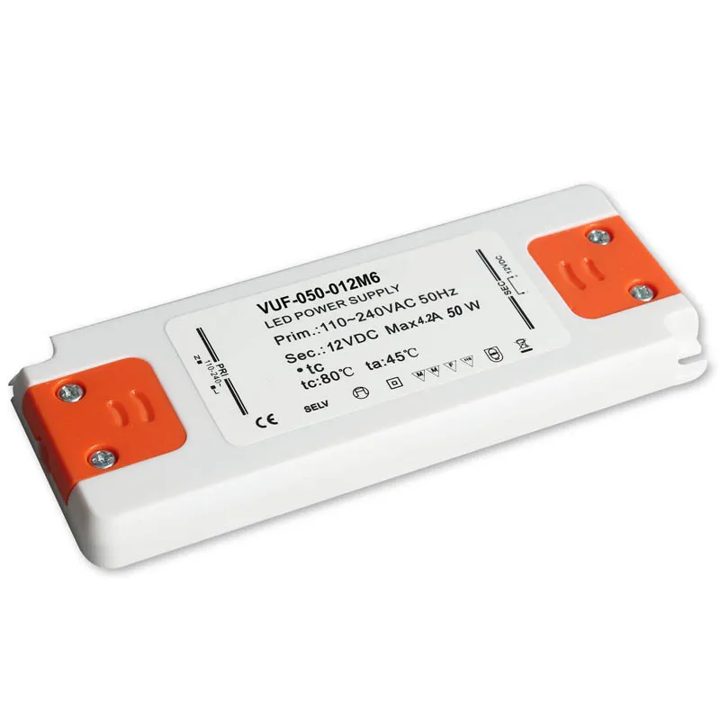 Ultra Thin Driver Adapter 50W 12V 24V Slim LED Power Supply