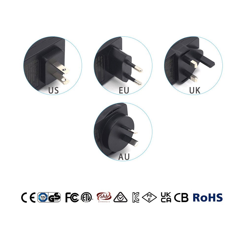 Wall Mounted 12V 3A 36W AC DC Switching Power Supply Adapter DOE ERP